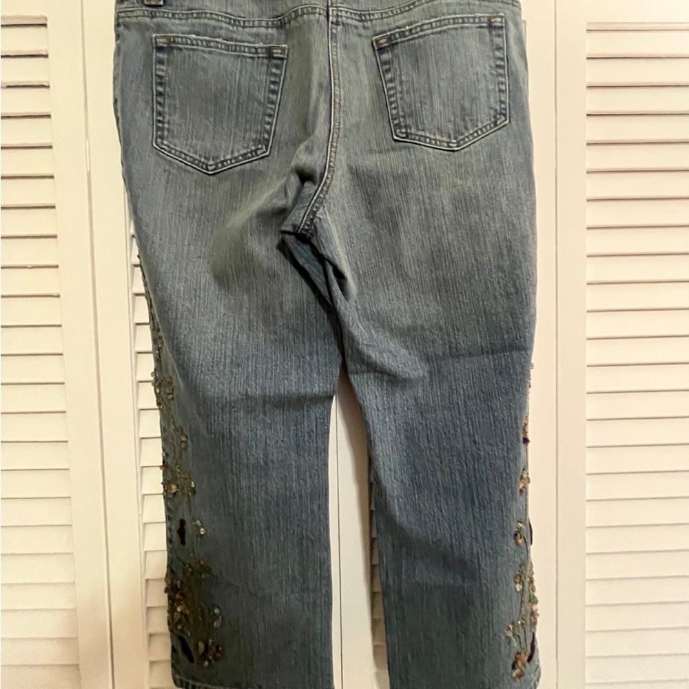 INC Embroidered Blue Jeans - Picture 5 of 6